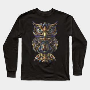 Vivid Geometry Owl Tee Long Sleeve T-Shirt